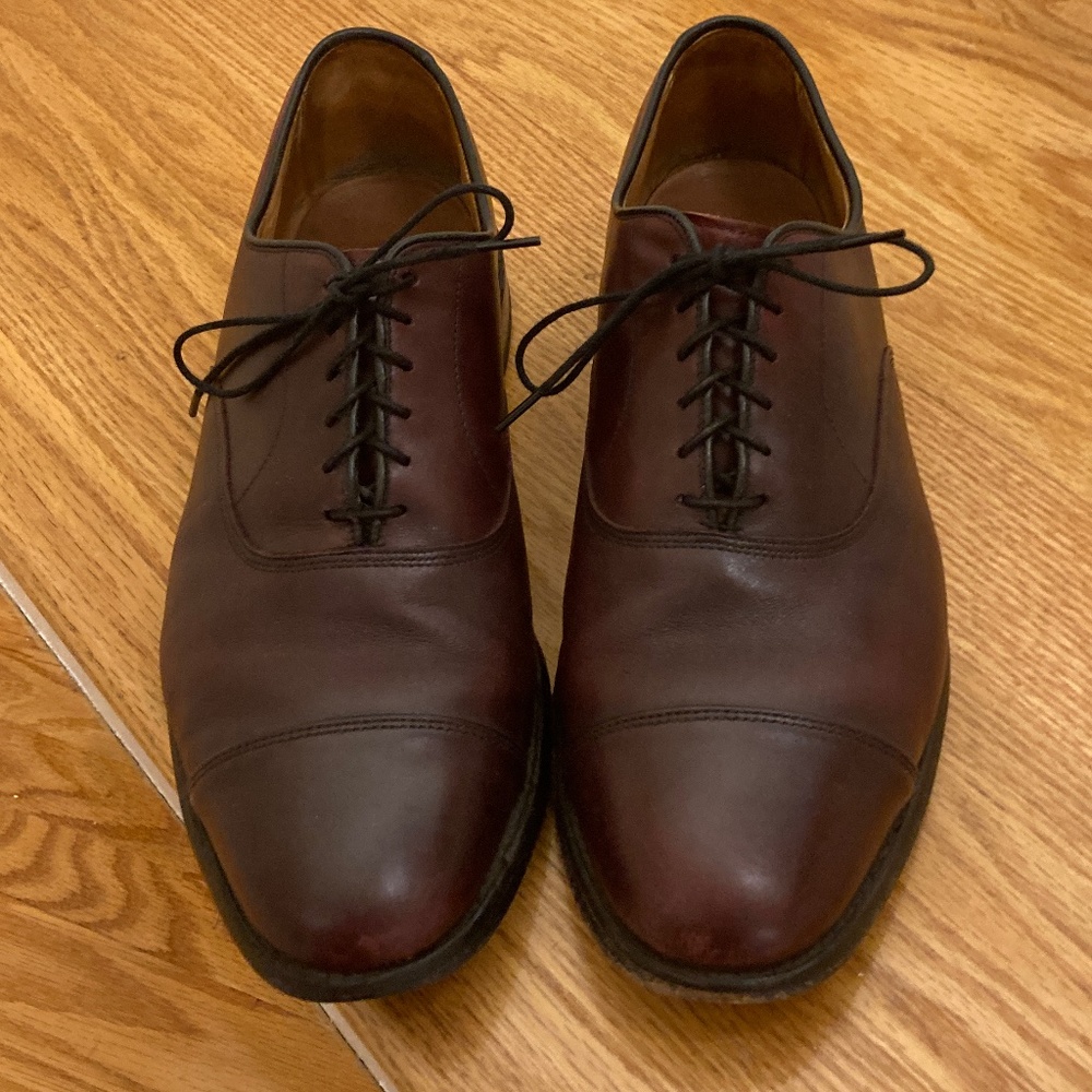 Allen Edmunds Park Avenue Cap toe oxford shoe in Oxblood Size 9